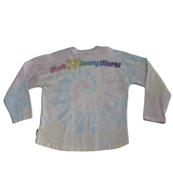 Walt Disney World Pastel Tie Dye Spirit Jersey Glittery Puff Letters Girls XL - Picture 4 of 11